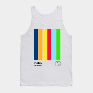 Idaho State Flag  // Original Minimalist Artwork Poster Design Tank Top